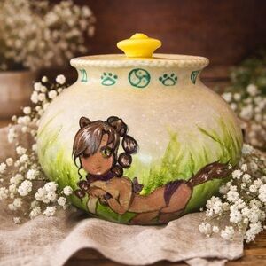 Anime Fairy Tale‎ Fox Animal "Lil Lady Bell"Canister Treat Cookie Jar